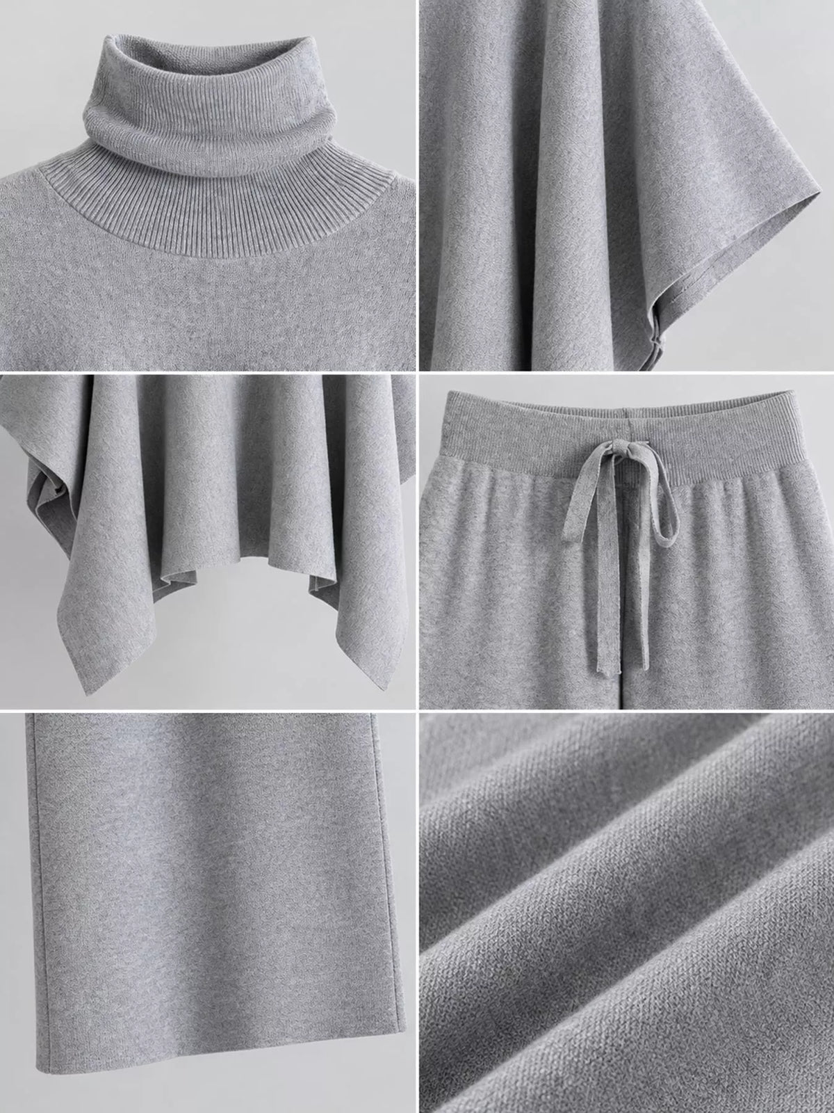 Poncho sweater and pants set, view 15