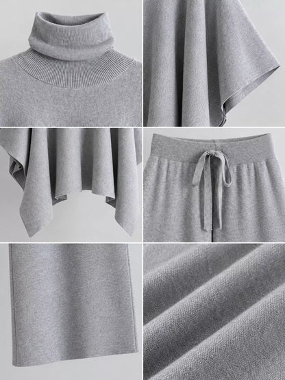 Poncho sweater and pants set, view 15
