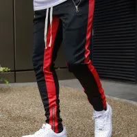 Men Contrast Color Sports Pants