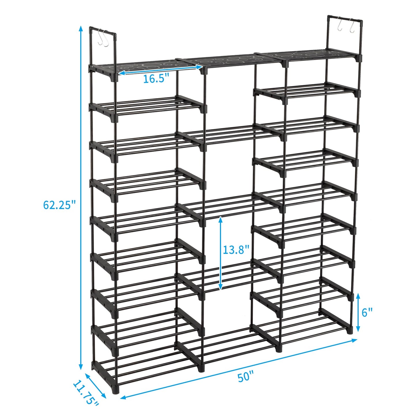 9 Tiers Shoe Rack Storage Organizer