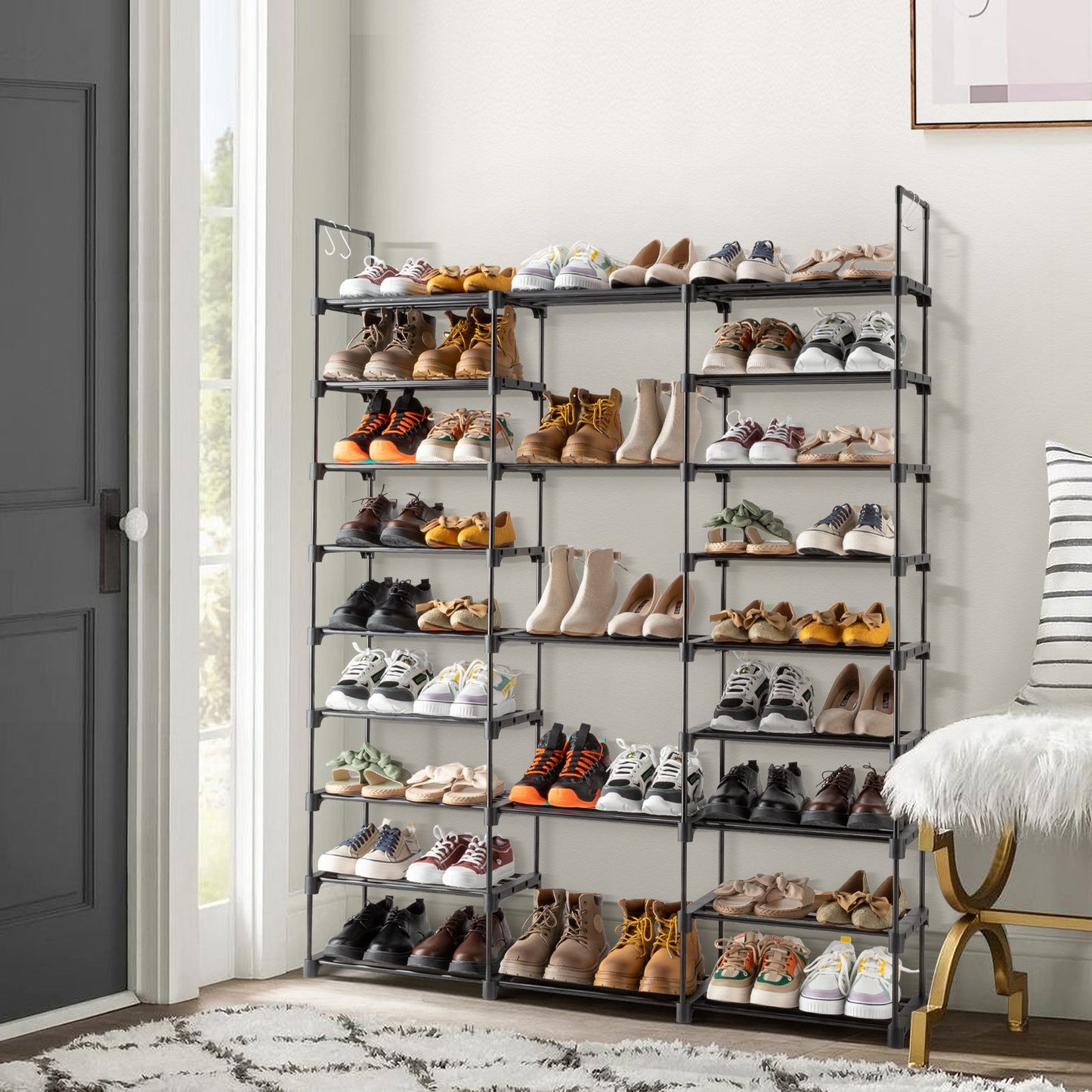 9 Tiers Shoe Rack Storage Organizer