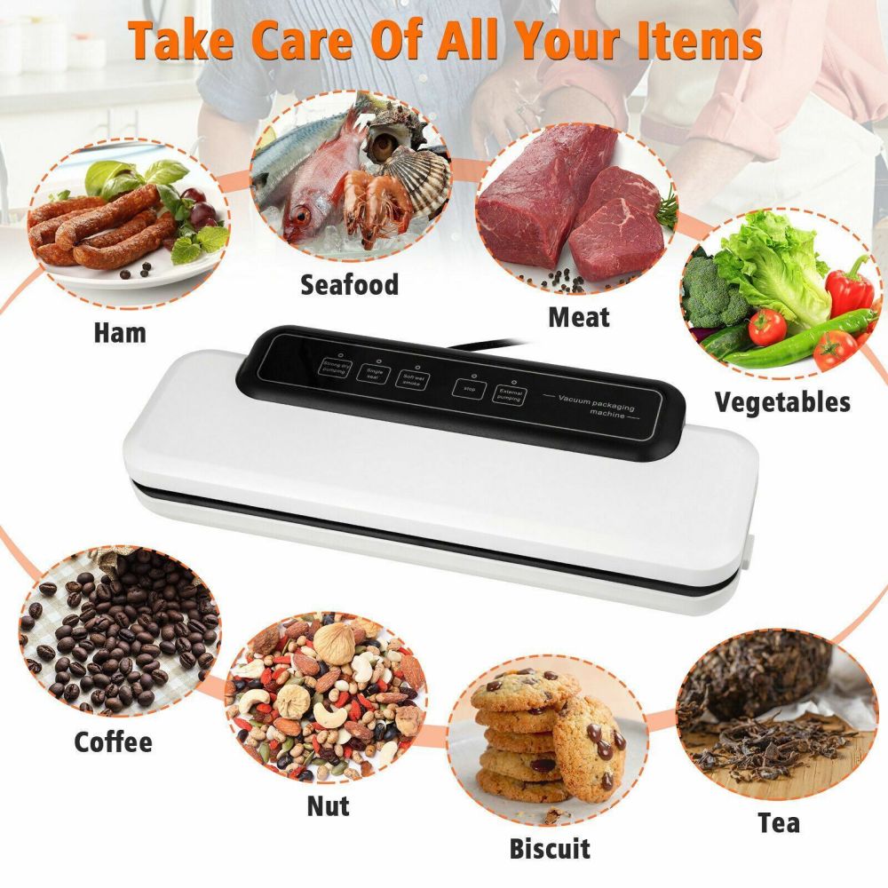 Automatic Food Vacuum Sealing Machine Household Preservation Sealer +Sealing Bag - MONLANE