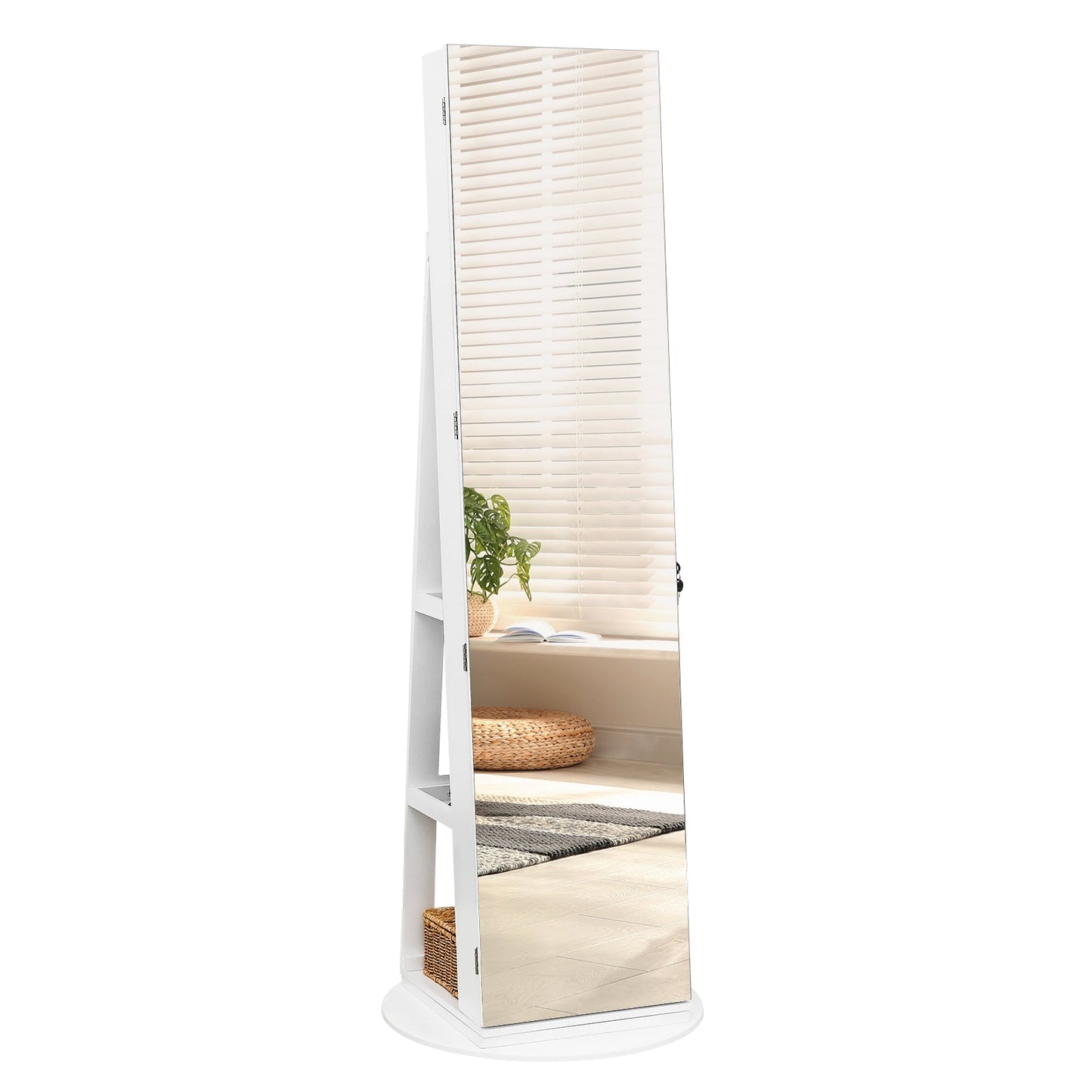 Jewelry Armoire with Full Length Mirror