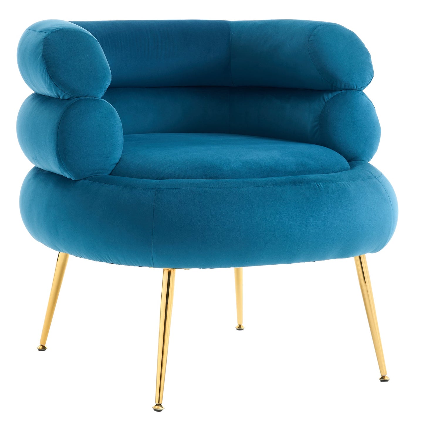 With Pedals Velvet Indoor Armchair Blue - MONLANE