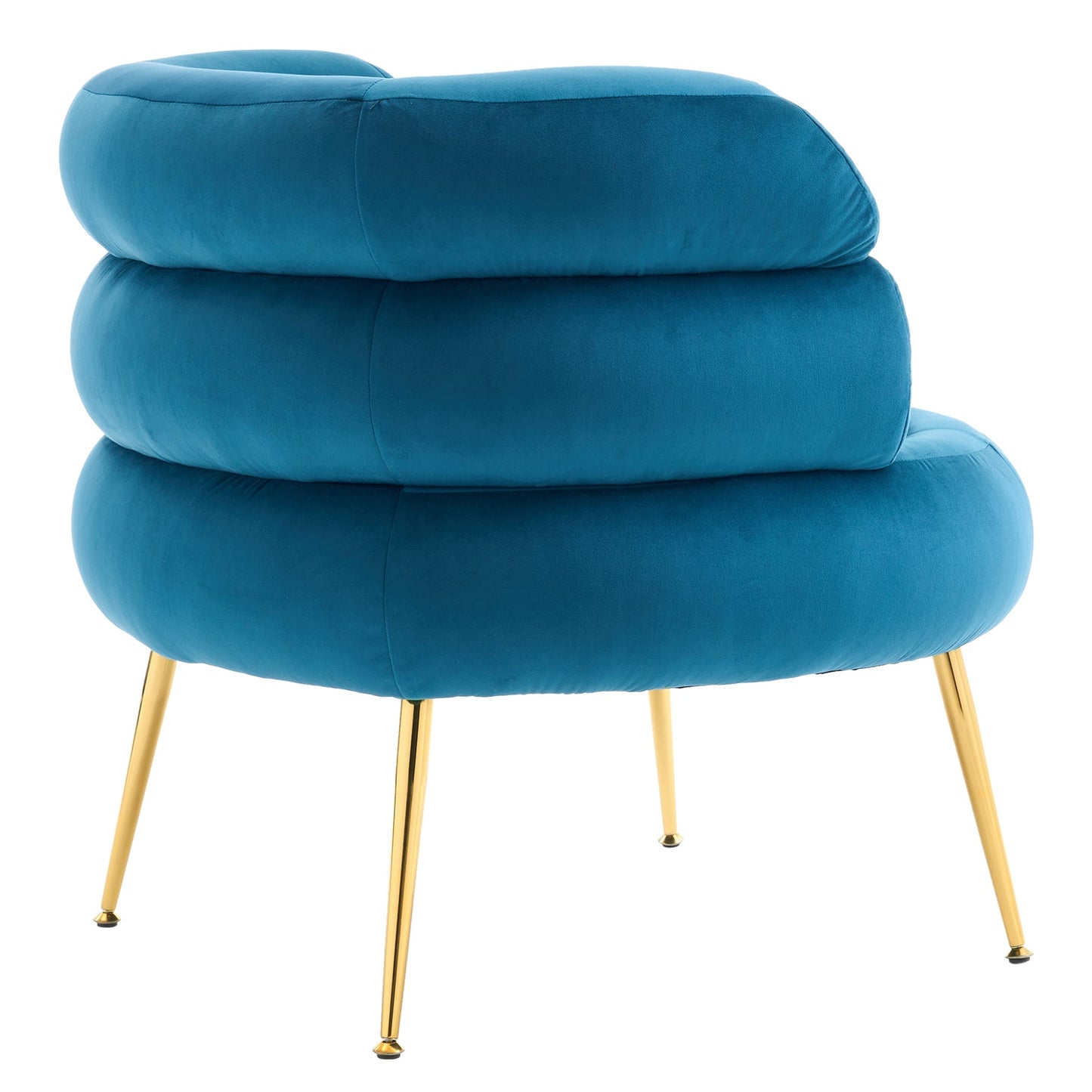 With Pedals Velvet Indoor Armchair Blue - MONLANE