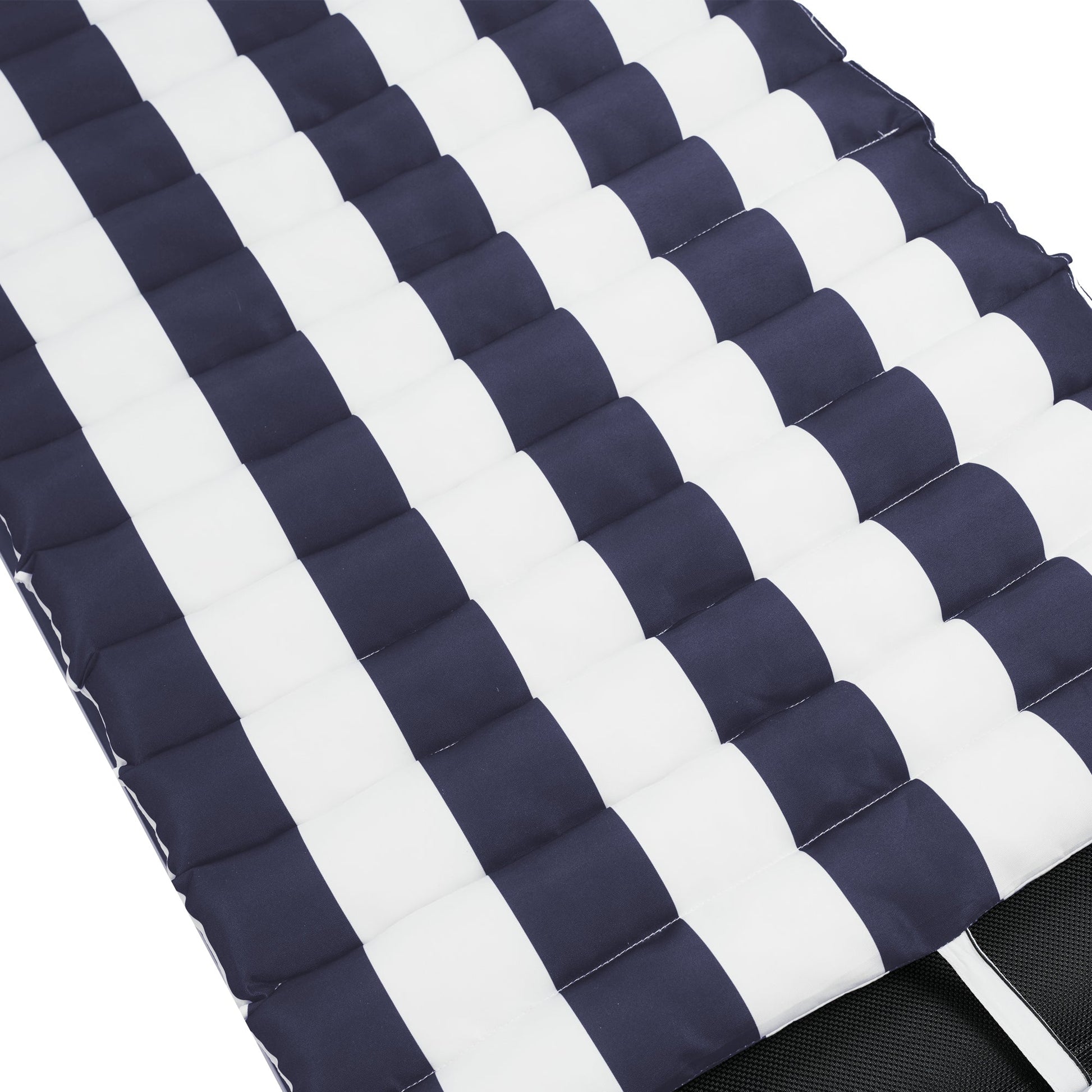 2 PCS Set Outdoor Lounge Chair Cushion Replacement Patio Seat Cushion ，BLUE-WHITE Stripe - MONLANE