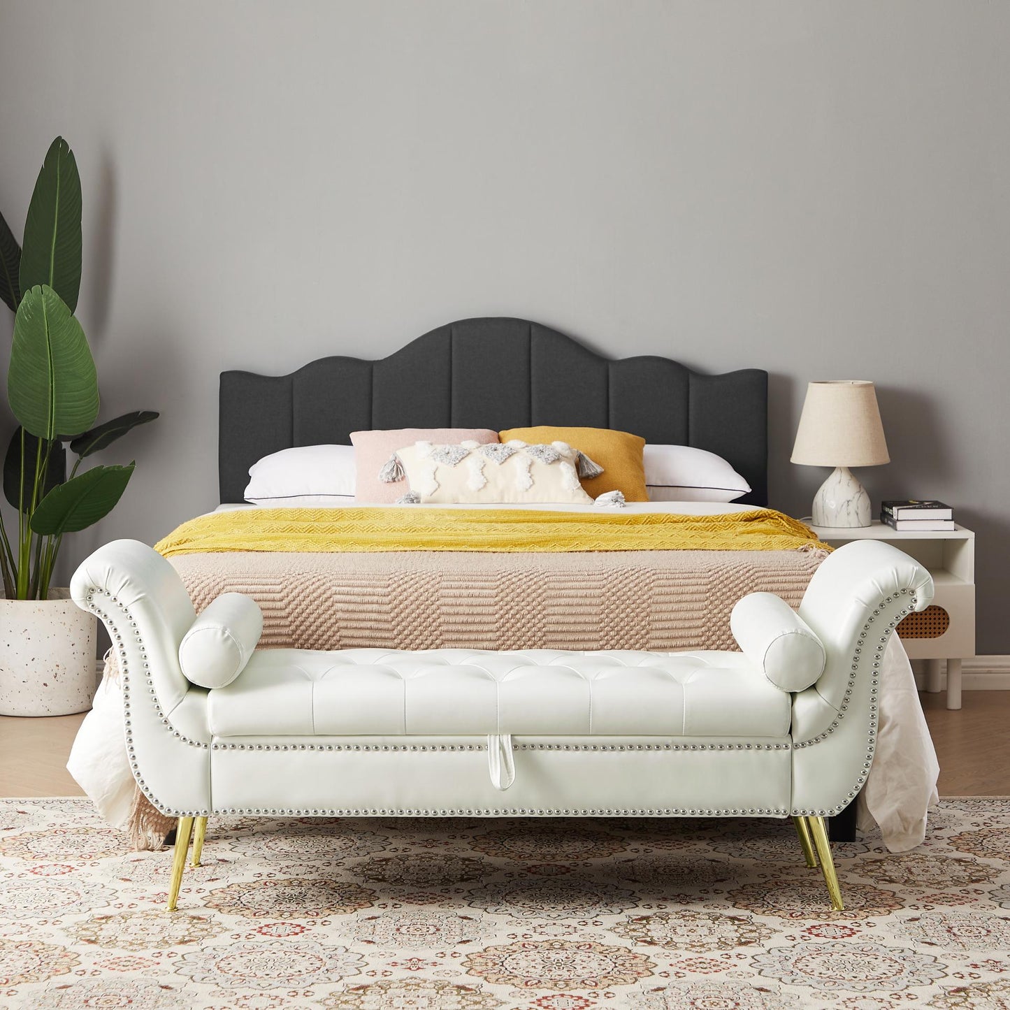 Upholstered Bedroom Lounge Ottoman