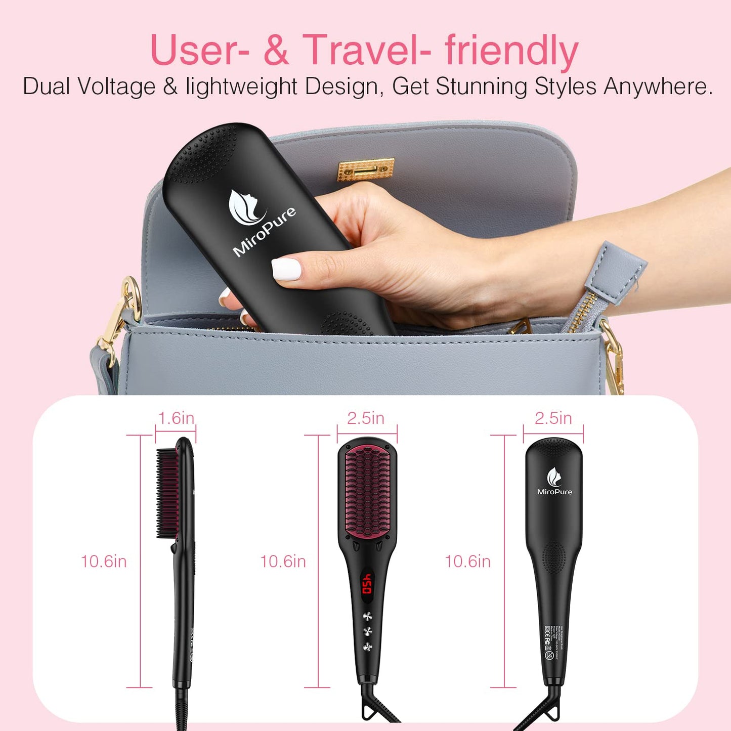 Enhanced Ceramic Hair Straightener Brush