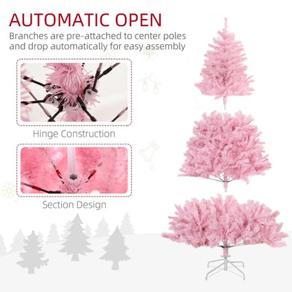 Auto Open pink Xmas tree