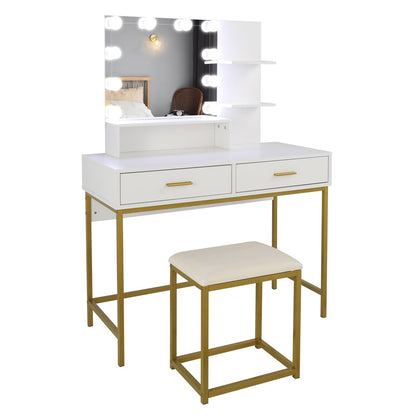 Large Vanity Set with 10 LED Bulbs