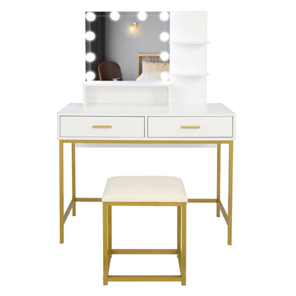 Large Vanity Set with 10 LED Bulbs