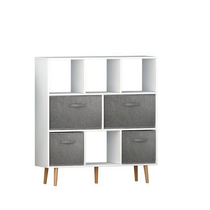 Arctic Aura: White Bookshelf