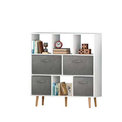 Arctic Aura: White Bookshelf