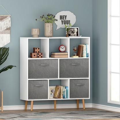Arctic Aura: White Bookshelf