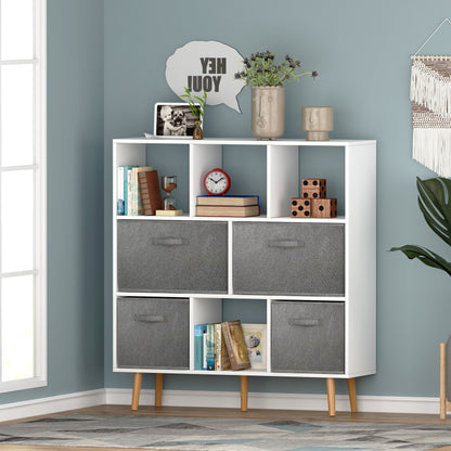 Arctic Aura: White Bookshelf