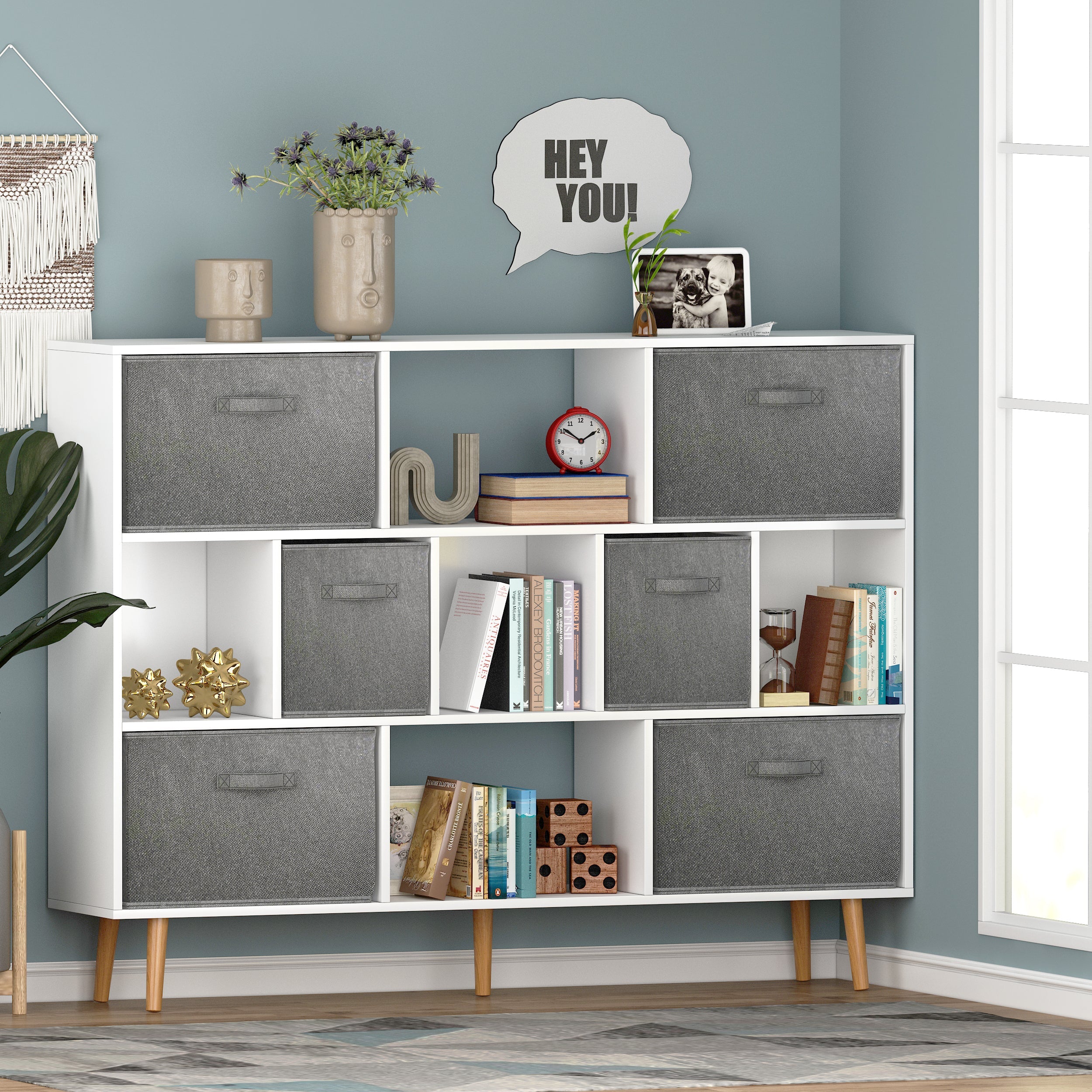 Snowy Serenity: White Bookshelf - MONLANE