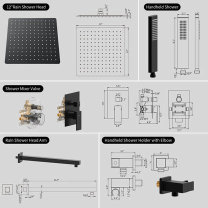 Male NPT Bathtub Shower Faucet Set
