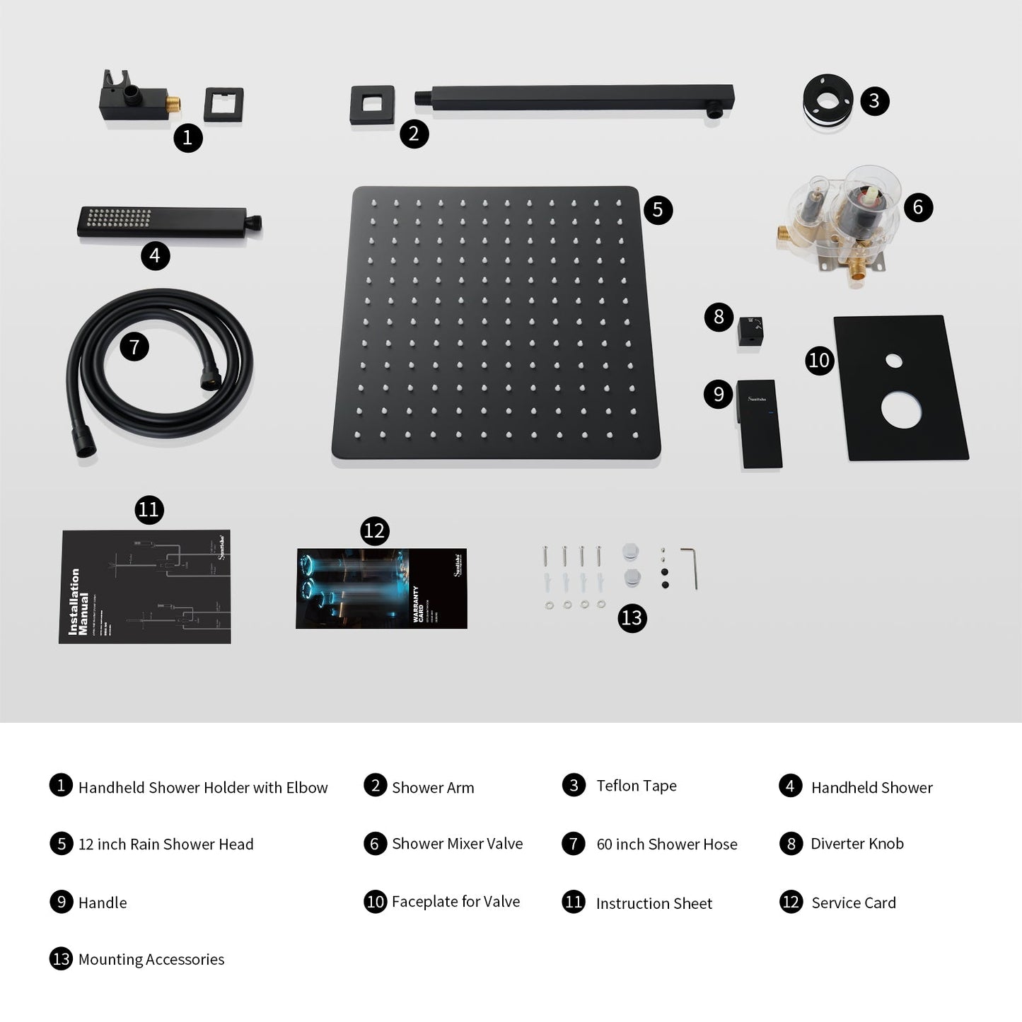 Male NPT Bathtub Shower Faucet Set