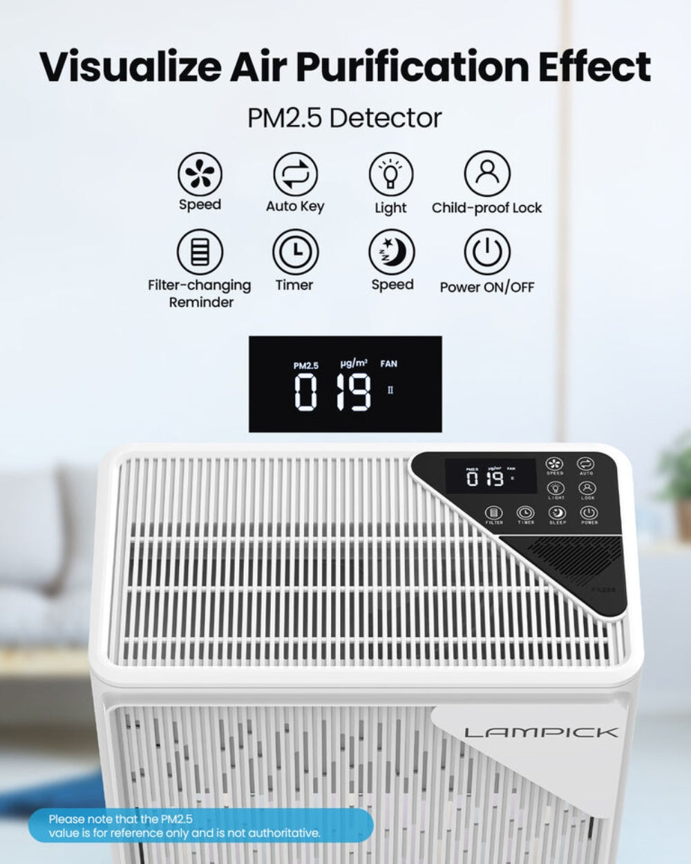 Bedroom air purifier, view 9