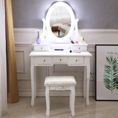 5 Drawer Dressing Table with Light