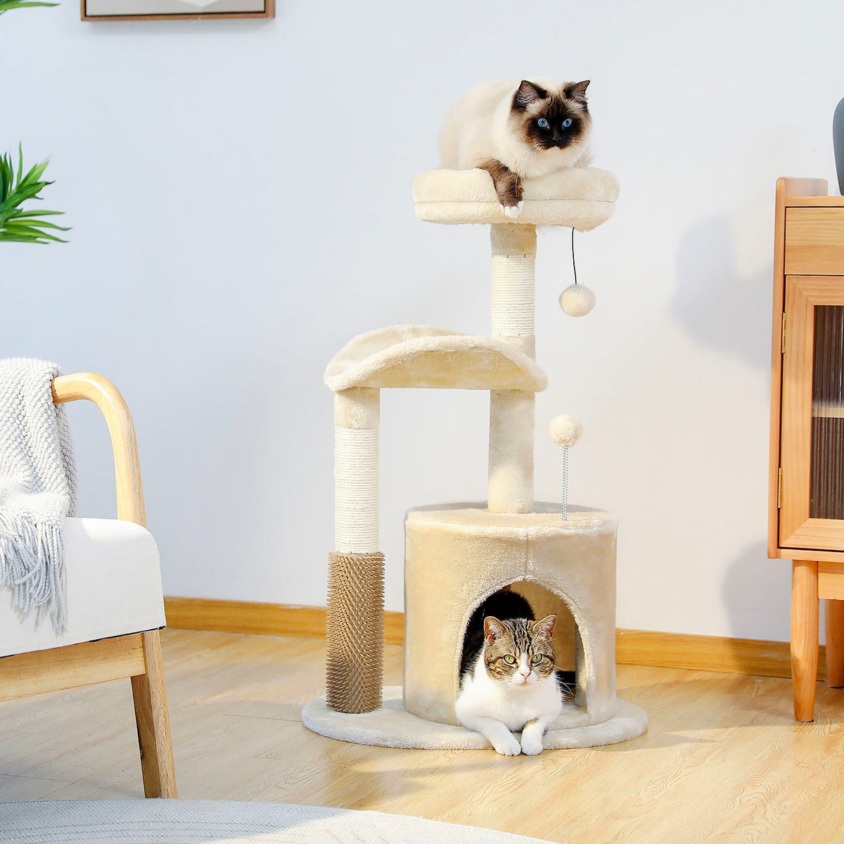 Cat Tower with Interactive Cat Toy - MONLANE