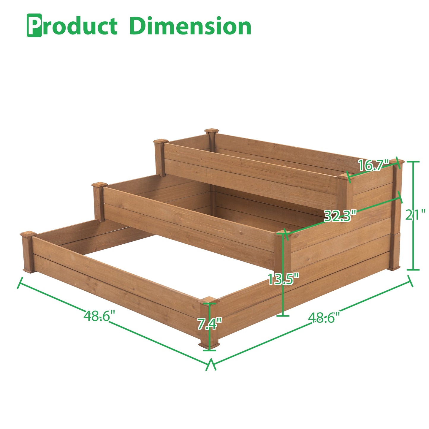 Wood Horticulture Raised Garden Bed