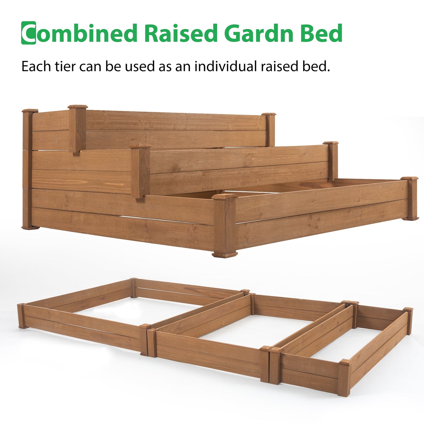 Wood Horticulture Raised Garden Bed