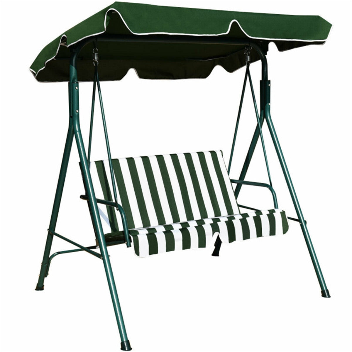 2-Seat Outdoor Swing Chair with awning