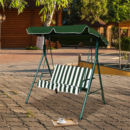 2-Seat Outdoor Swing Chair with awning