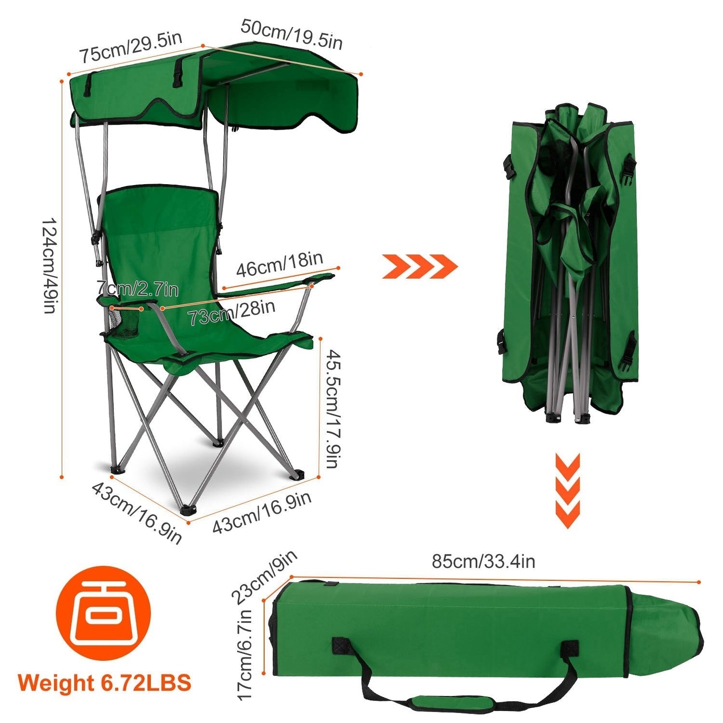 Foldable Canopy Chair