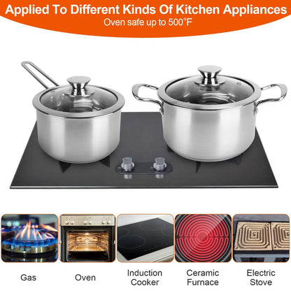 Stainless Steel Cookware Set Fast Even Heat