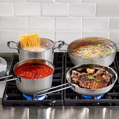 Stainless Steel Cookware Set Fast Even Heat