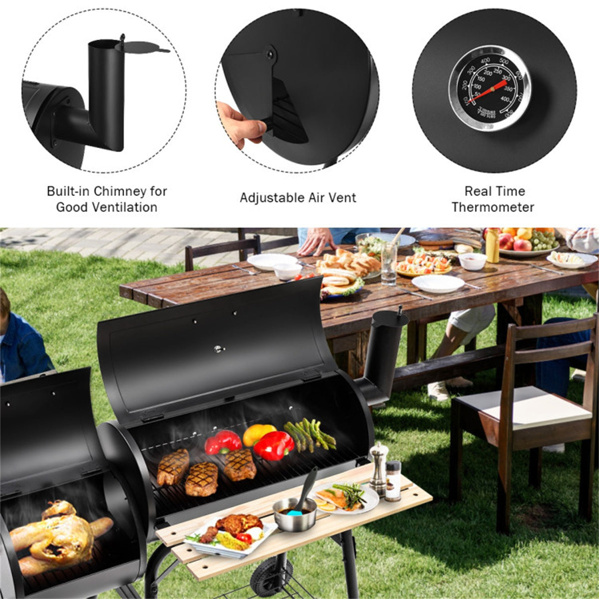 Outdoor Black BBQ Grill