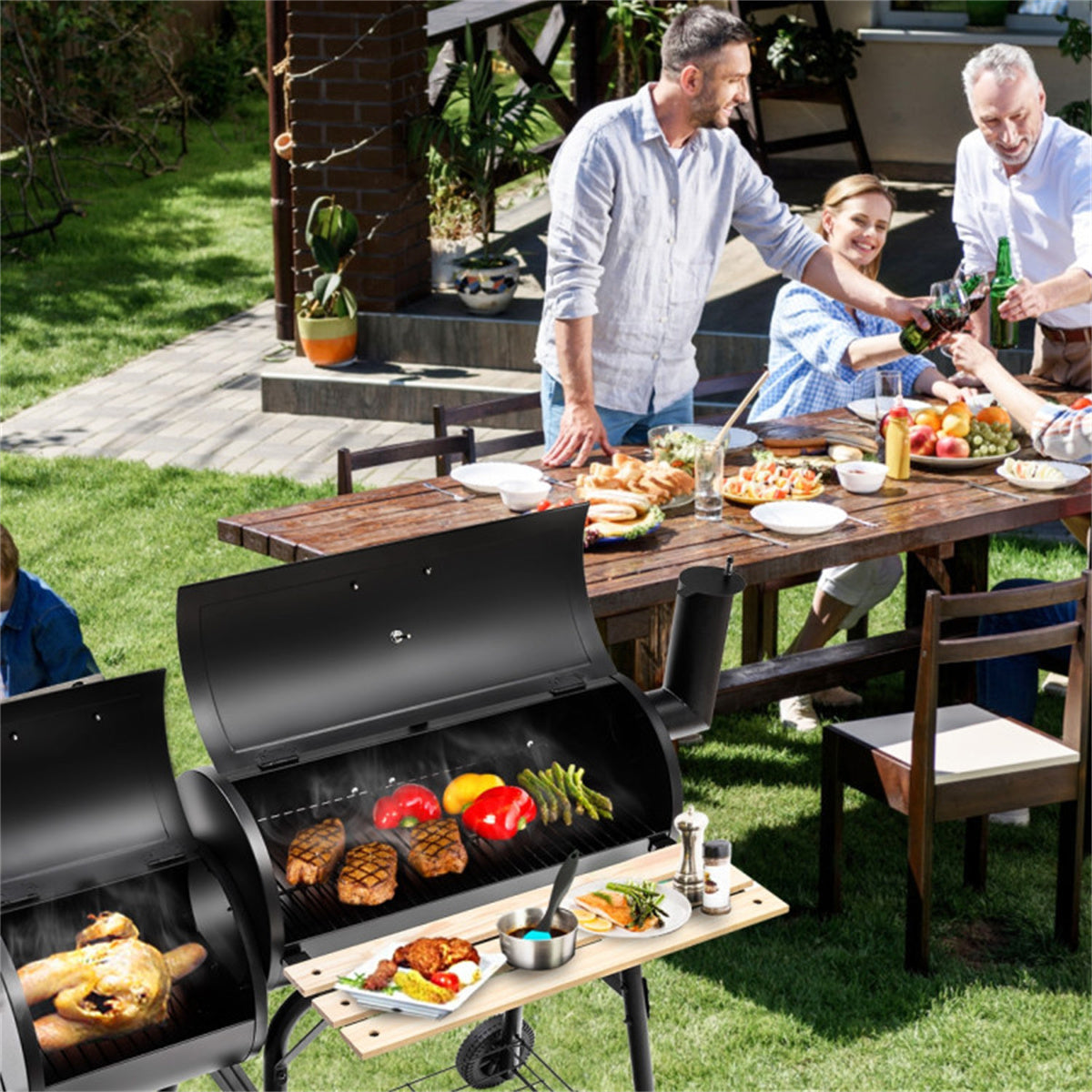 Outdoor Black BBQ Grill