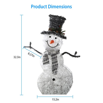 LED lighted up snowman