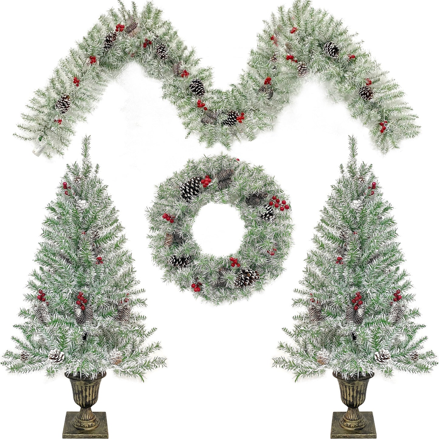Pre-lit Xmas Tree Garland set