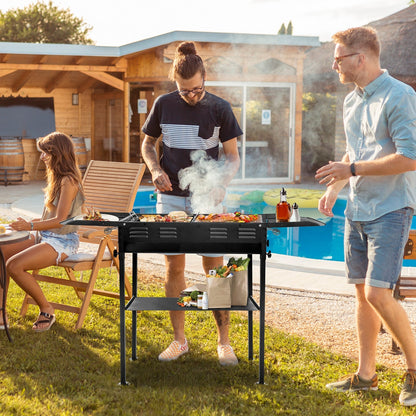 Portable Charcoal Grills for Outdoor BBQ, Foldable Kabob Barbecue Grill for Camping
