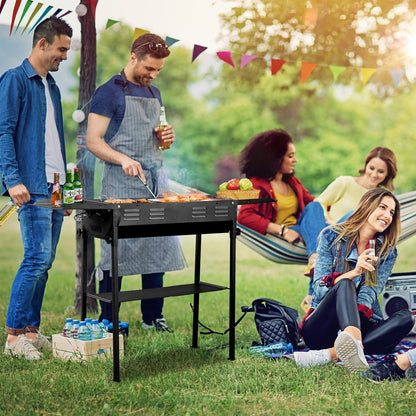 Portable Charcoal Grills for Outdoor BBQ, Foldable Kabob Barbecue Grill for Camping