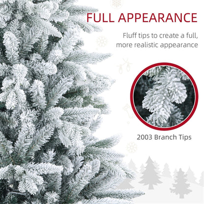 8 ft flocked Christmas tree, view 6