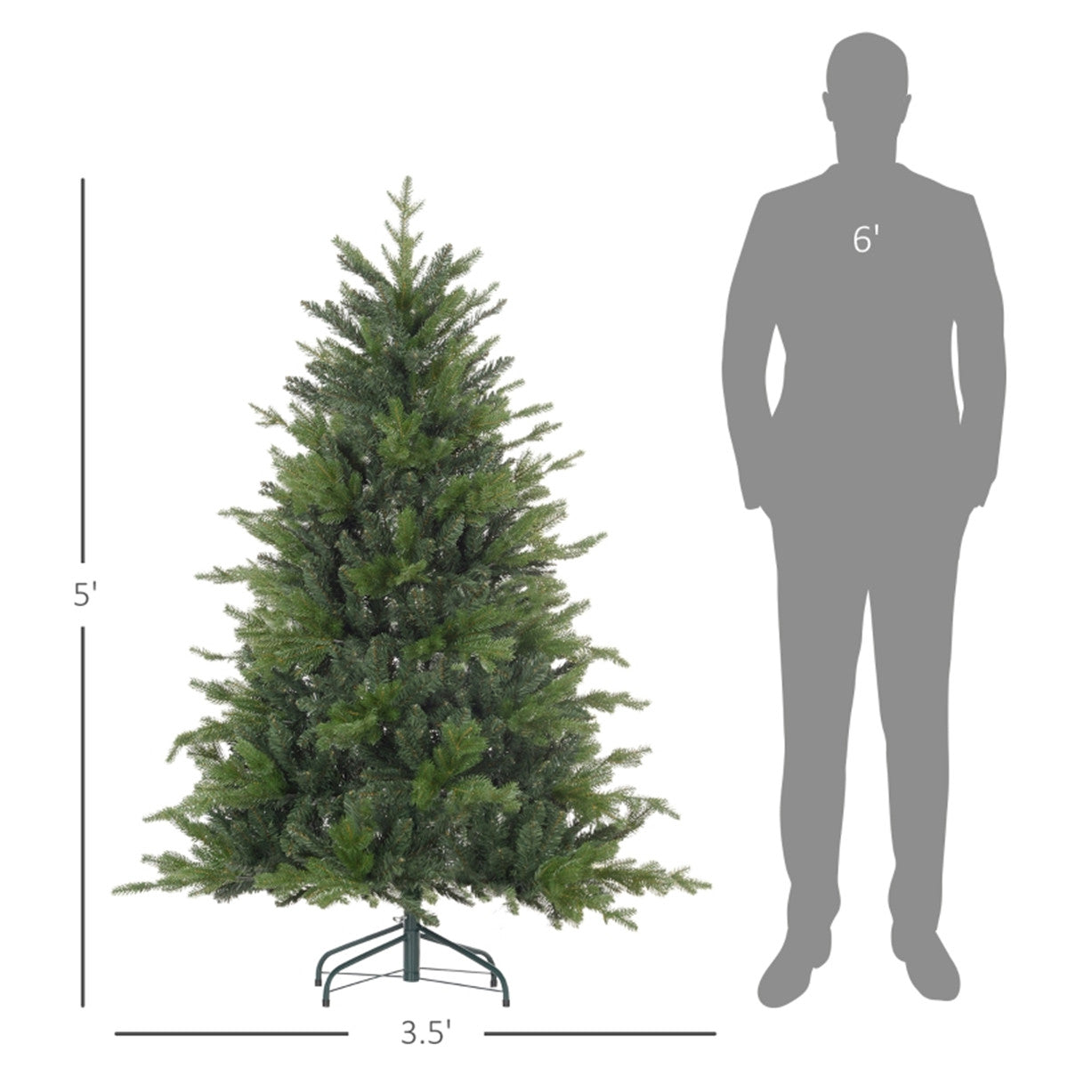 5 ft artificial Christmas tree with 1,309 tips