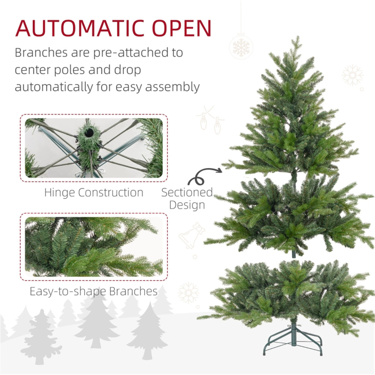 5 ft Christmas tree, view 4