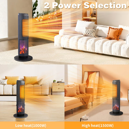 Flame-effect tower heater, view 15