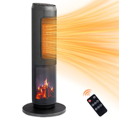 Tower Space Heater with 3D Flame
