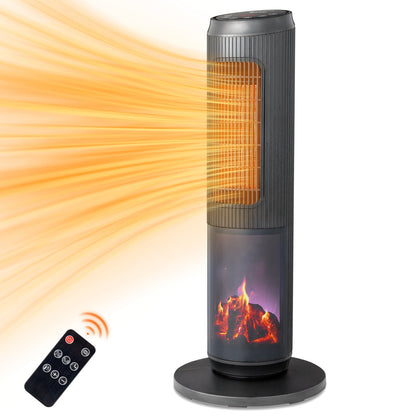 Tower Space Heater with 3D Flame