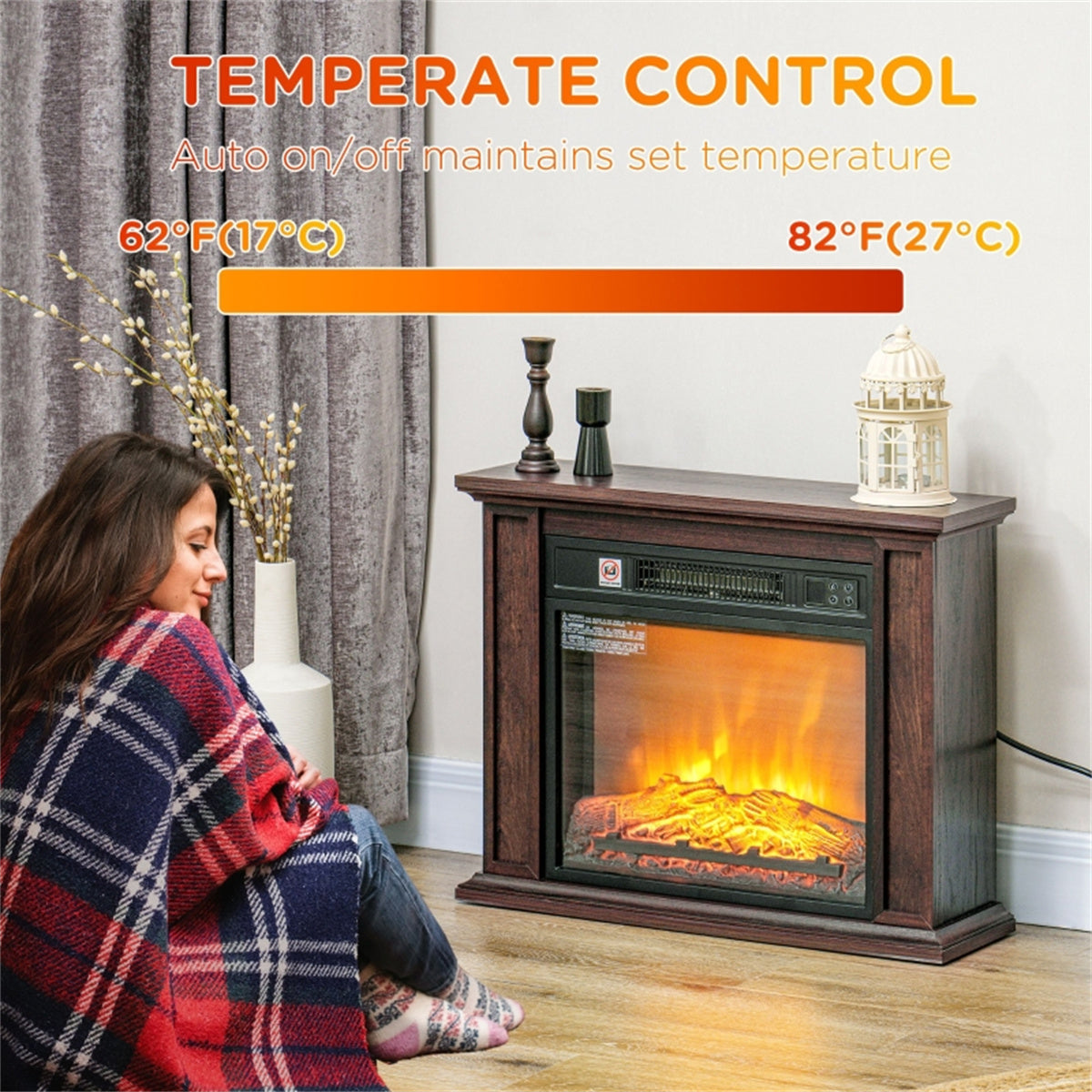 All-season electric fireplace, view 8