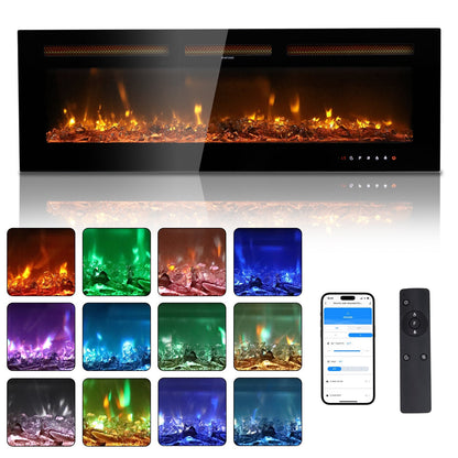 50" Smart WiFi Electric Fireplace Insert