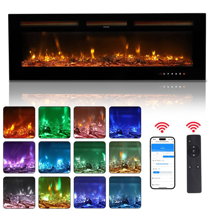 50" Smart WiFi Electric Fireplace Insert