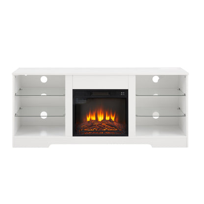 3D Fireplace TV Stand with LED Lights