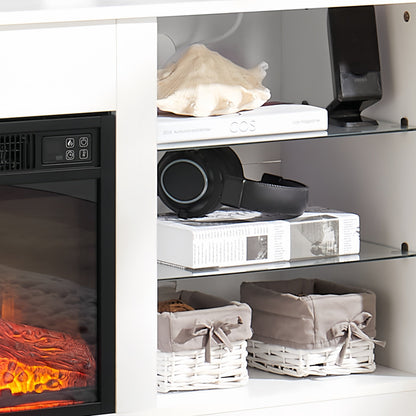 3D Fireplace TV Stand with LED Lights