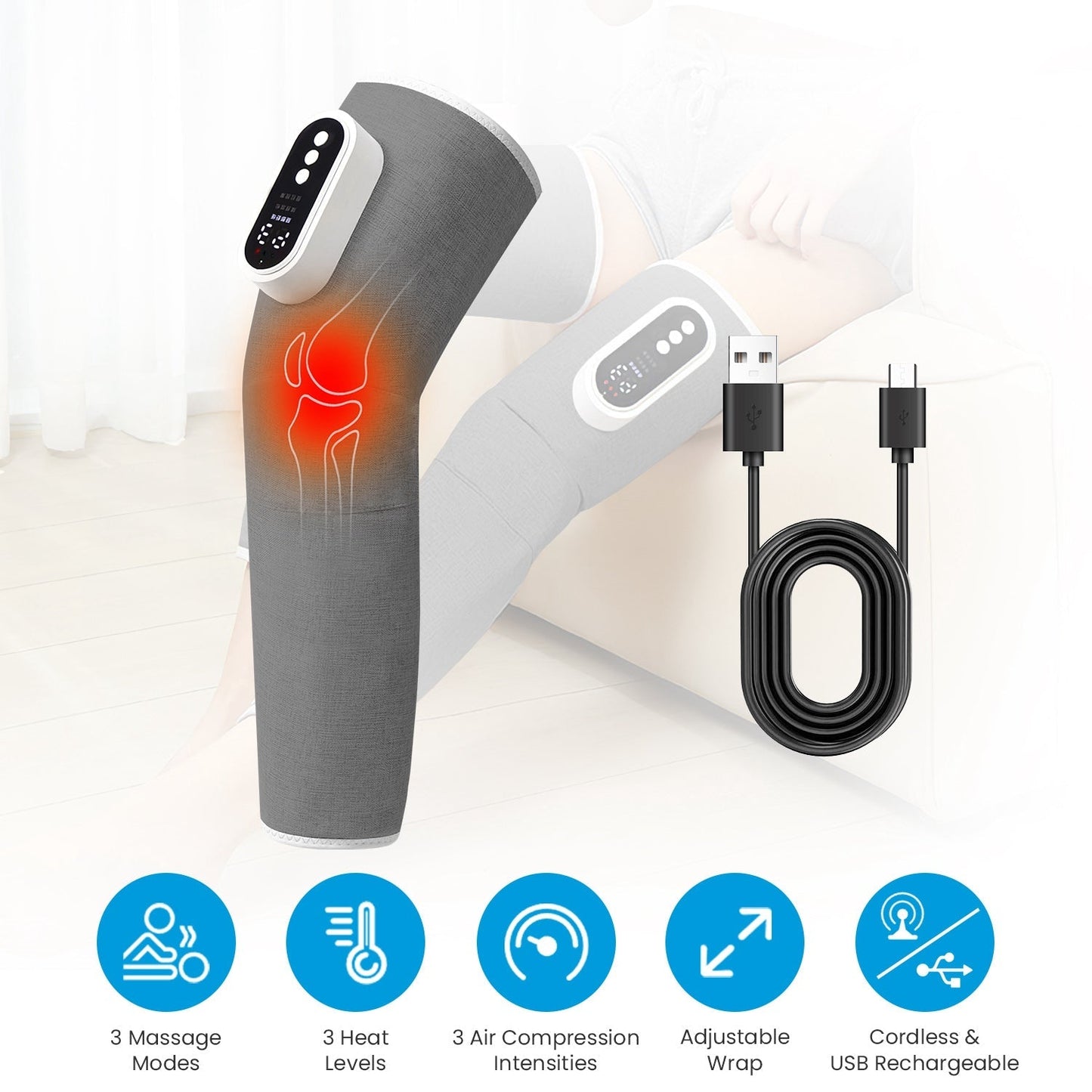 Cordless Air Compression Leg Massager